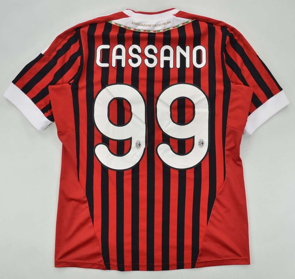 2011-12 AC MILAN *CASSANO* SHIRT M