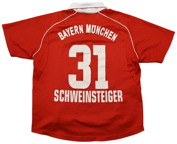 2005-06 BAYERN MUNCHEN *SCHWEINSTEIGER* SHIRT XL. BOYS