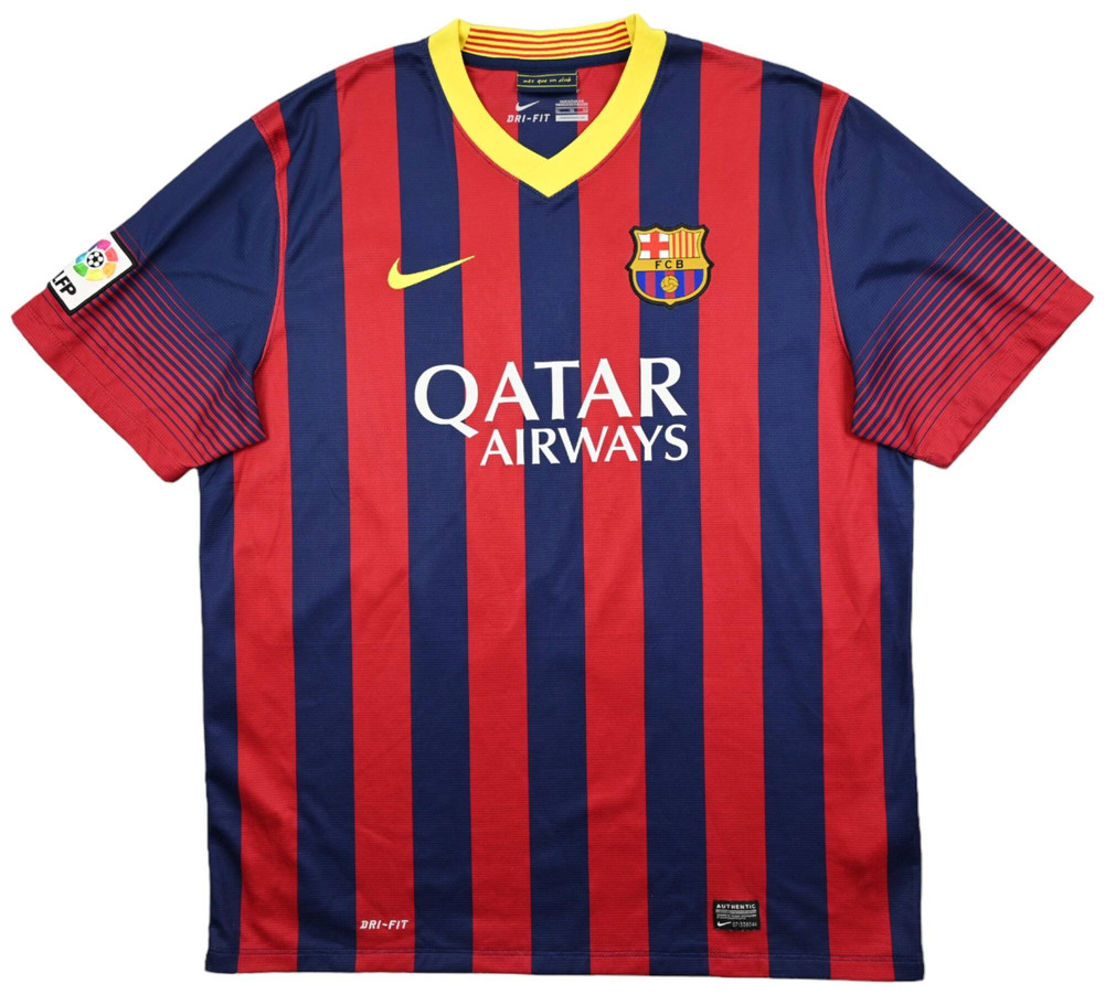 2013-14 FC BARCELONA *A. INIESTA* SHIRT XL