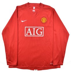 2007-09 MANCHESTER UNITED *RONALDO* LONGSLEEVE SHIRT 3XL