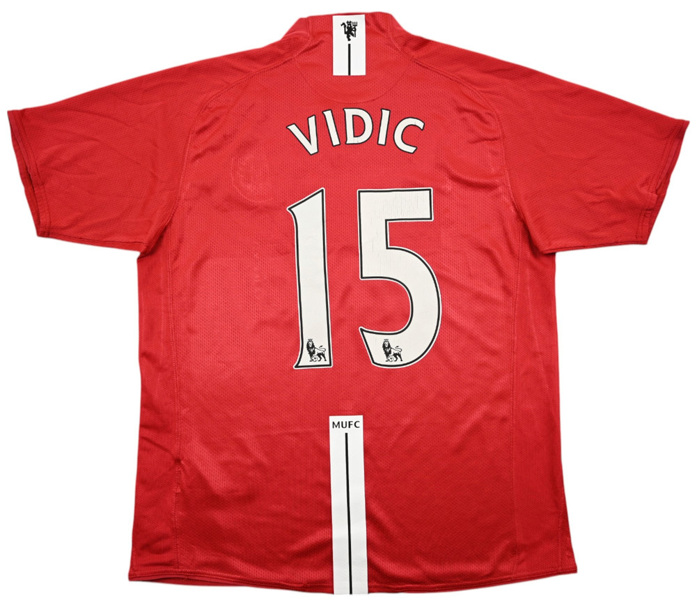 2007-09 MANCHESTER UNTIED *VIDIC* SHIRT M