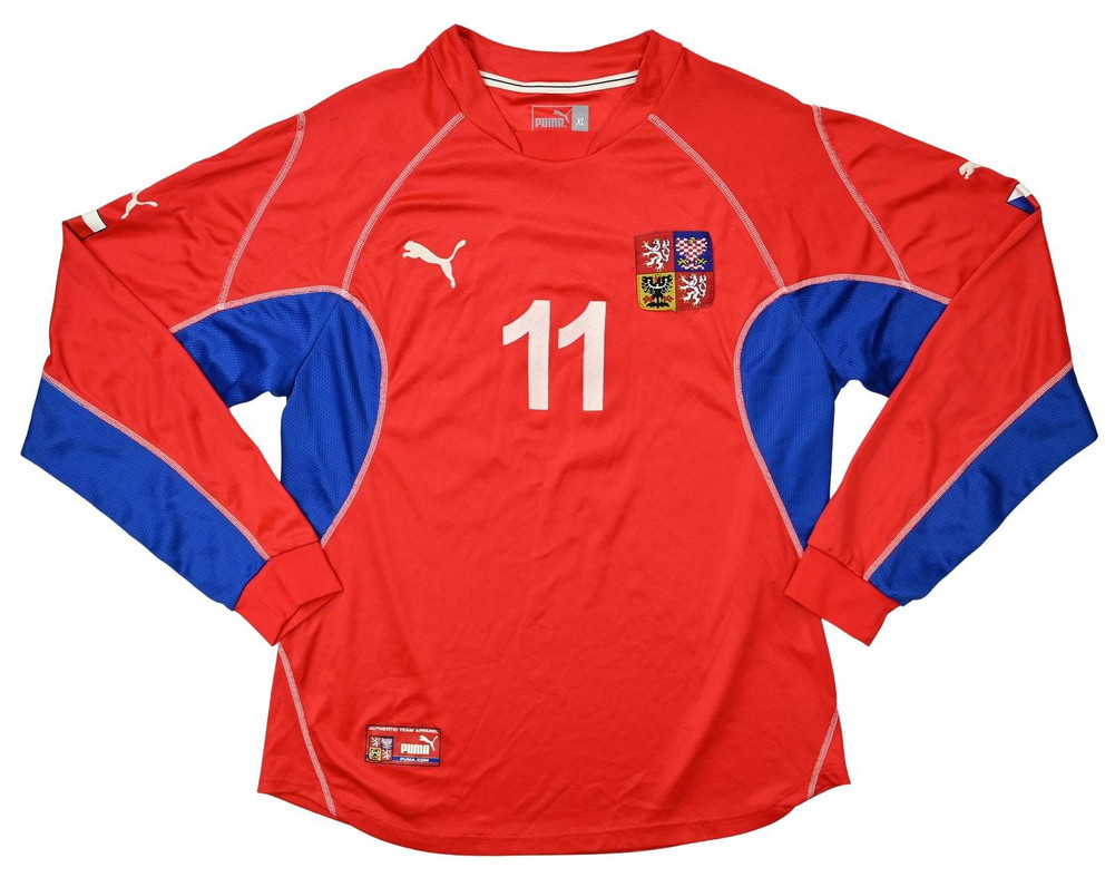 2002 CZECH REPUBLIC #11 MATCH WORN KOSZULKA XL