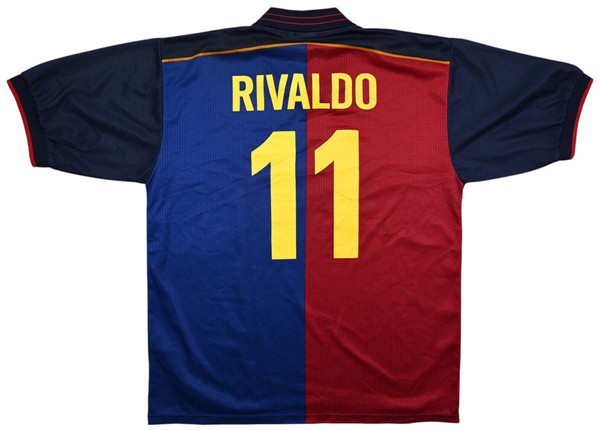 1999-00 BARCELONA *RIVALDO* SHIRT XL