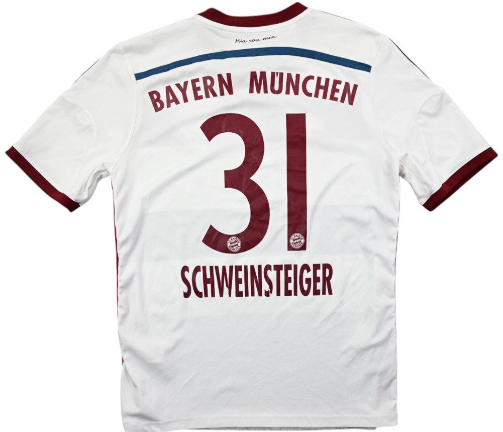 2014-15 BAYERN MUNCHEN *SCHWEINSTEIGER* SHIRT XL. BOYS
