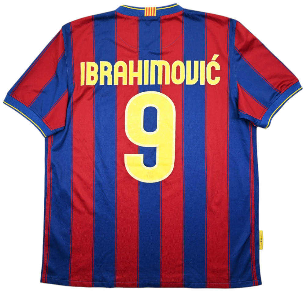 2009-10 FC BARCELONA *IBRAHIMOVIC* SHIRT L