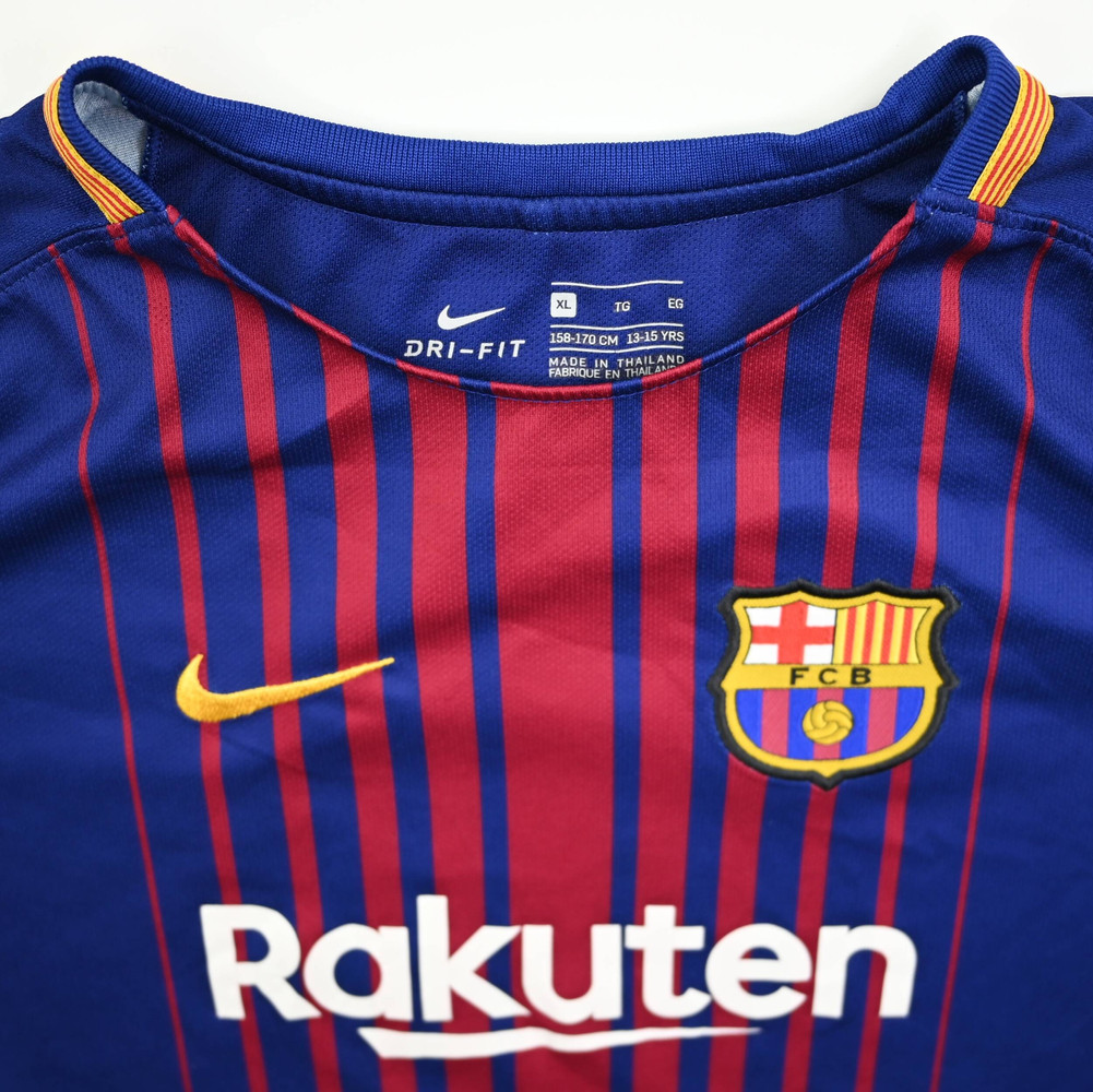 2017-18 FC BARCELONA SHIRT XL. BOYS