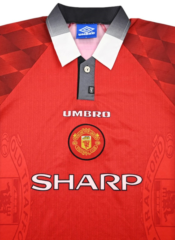 1996-98 MANCHESTER UNITED *CANTONA* SHIRT L