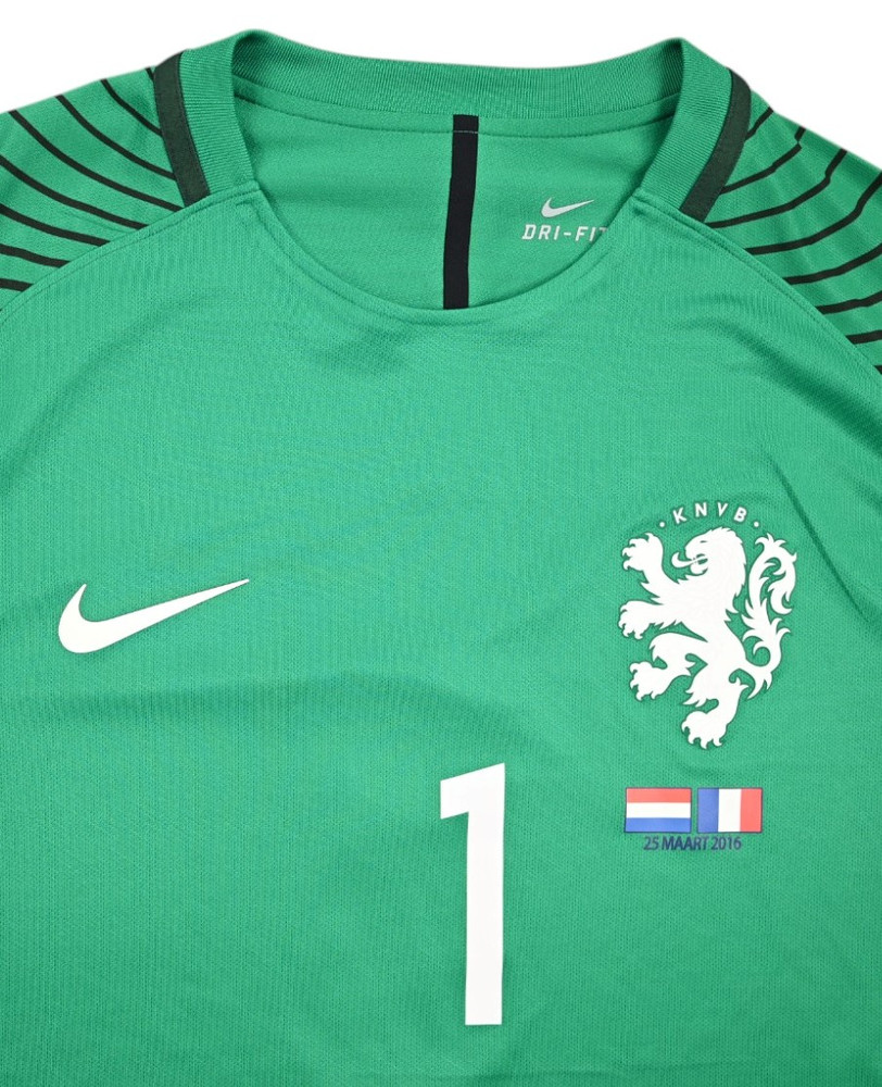 2016 NETHERLANDS *CILLESSEN* MATCH ISSUE VS FRANCE GOALKEEPER LONGSLEEVE SHIRT XL