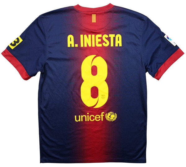 2012-13 BARCELONA *A. INIESTA* SHIRT M