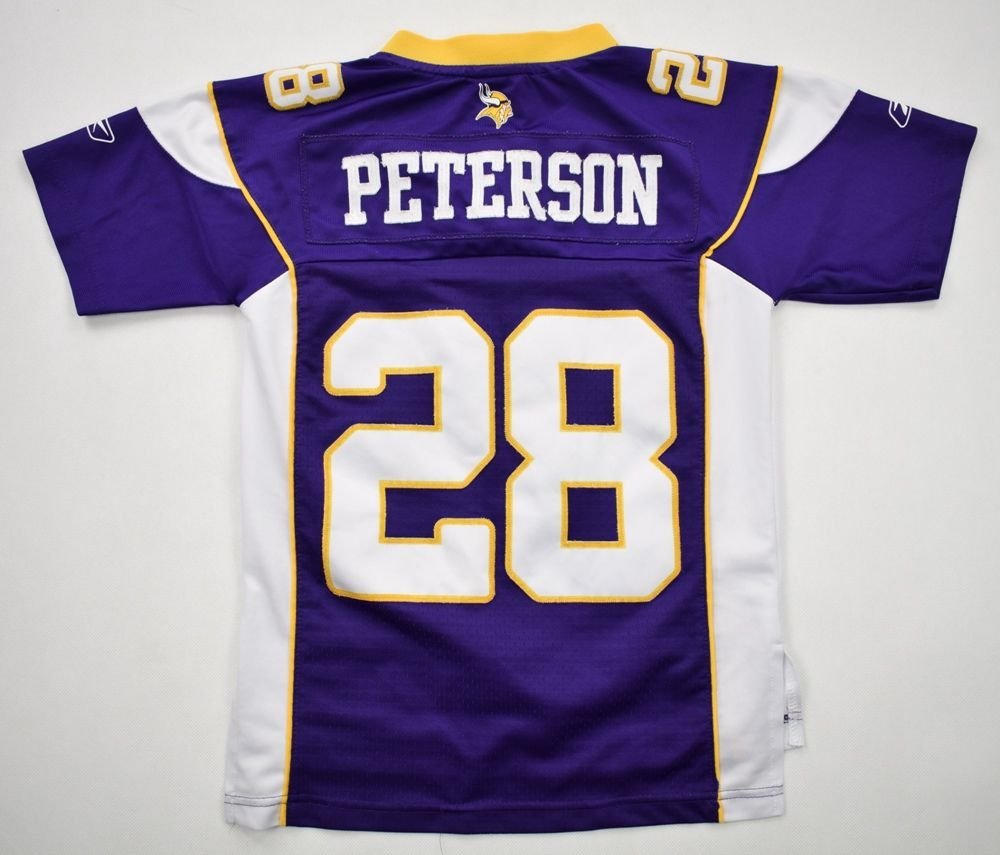 MINNESOTA VIKINGS *PETERSON* NFL REEBOK SHIRT S. BOYS