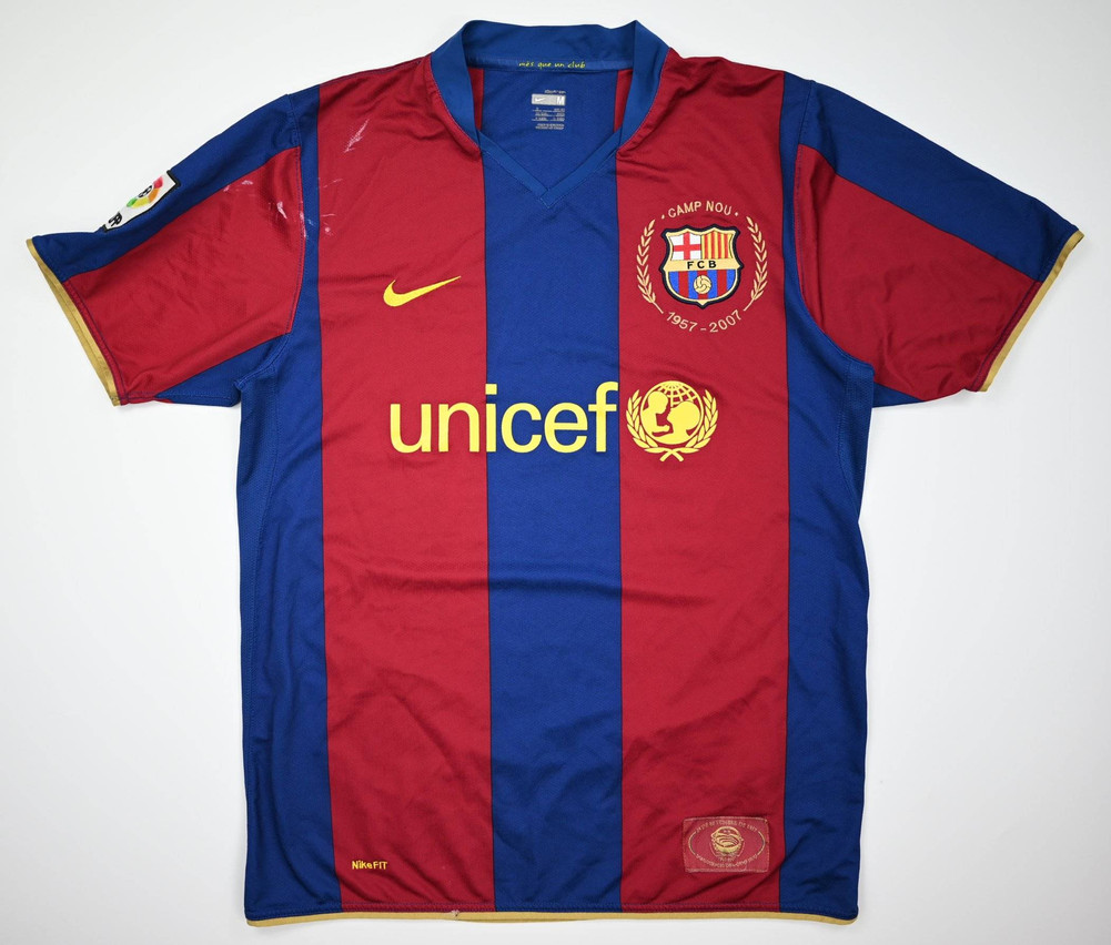 2007-08 FC BARCELONA SHIRT M