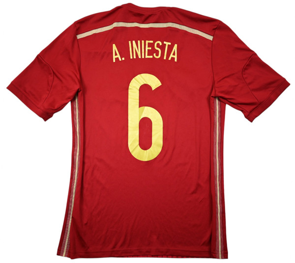 2013-15 SPAIN *A. INIESTA* SHIRT S