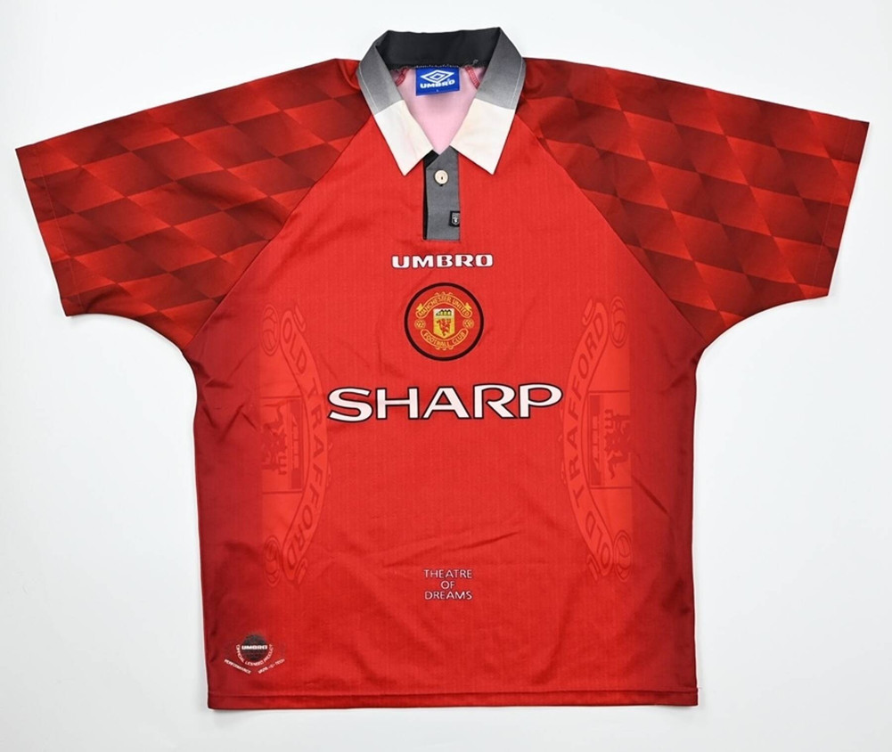 1996-98 MANCHESTER UNITED *CANTONA* SHIRT L