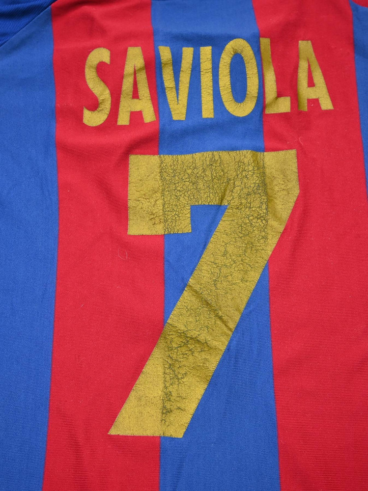 2001-02 FC BARCELONA *SAVIOLA* KOSZULKA XL