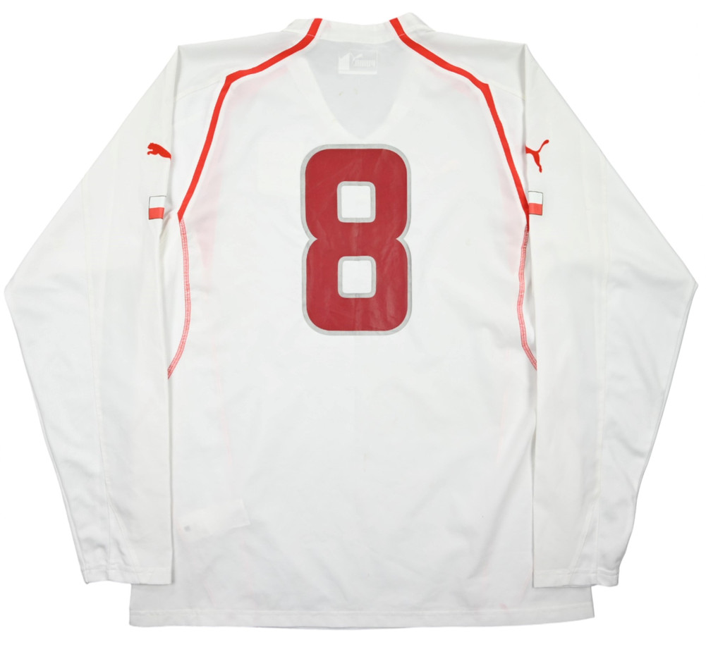 2004-06 POLAND #8 *KRZYNOWEK* MATCH ISSUE LONGSLEEVE SHIRT XL