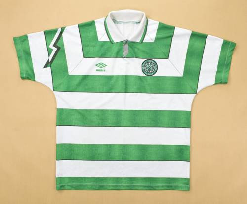 1991-92 CELTIC GLASGOW SHIRT L