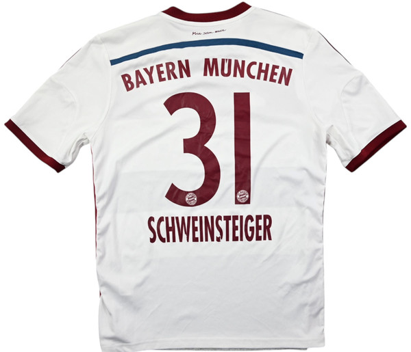 2014-15 BAYERN MUNCHEN *SCHWEINSTEIGER* SHIRT XL. BOYS