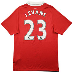 2010-11 MANCHESTER UNITED *J.EVANS* SHIRT S