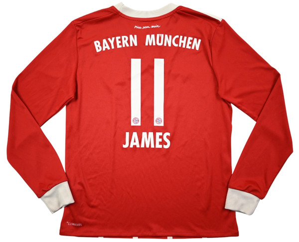 2017-18 BAYERN MUNCHEN *JAMES* LONGSLEEVE KOSZULKA M. BOYS
