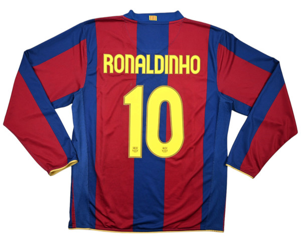 2007-08 BARCELONA *RONALDINHO* PLAYER ISSUE LONGSLEEVE KOSZULKA L