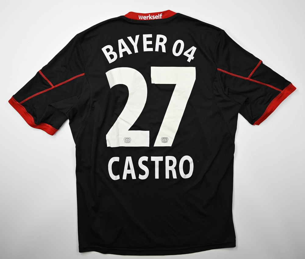 2013-14 BAYER LEVERKUSEN *CASTRO* MATCH ISSUE SHIRT L