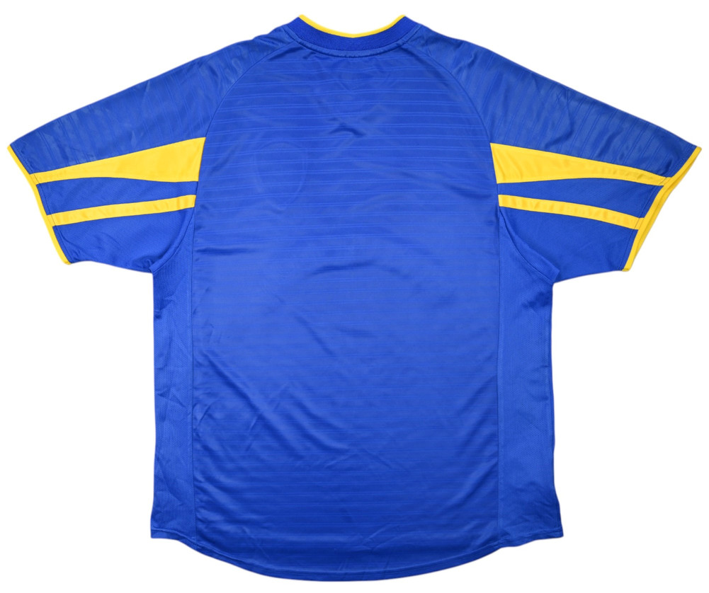 Nike Leeds United シャツ 青/黄色 STRONGBOW Leeds United AFC 2001-2002 Away Shirt - Online Store From Footuni