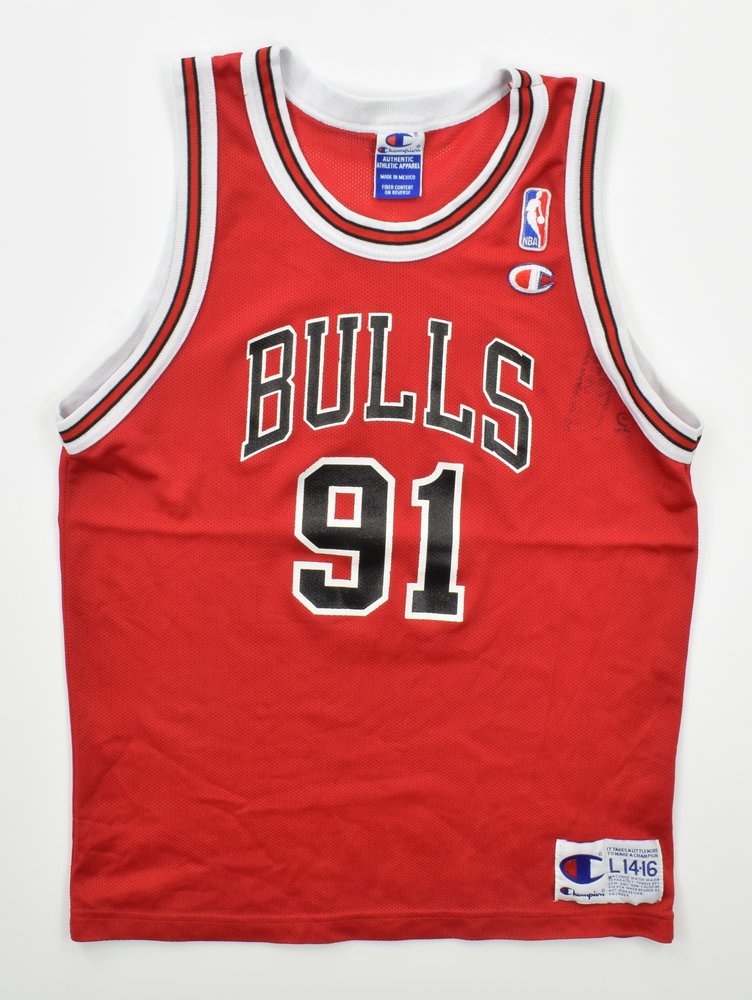 CHICAGO BULLS *RODMAN* NBA SHIRT L. BOYS