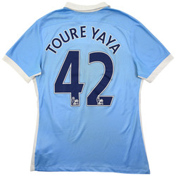 2015-16 MANCHESTER CITY *TOURE YAYA* PLAYER ISSUE KOSZULKA L