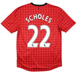 2012-13 MANCHESTER UNITED *SCHOLES* SHIRT S