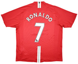 2007-09 MANCHESTER UNITED *RONALDO* SHIRT XL