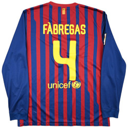 2011-12 FC BARCELONA *FABREGAS* LONGSLEEVE L