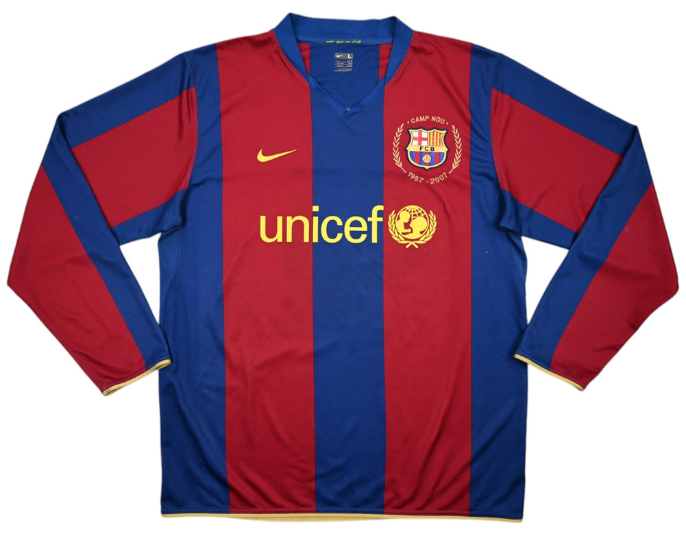 2007-08 BARCELONA *RONALDINHO* PLAYER ISSUE LONGSLEEVE SHIRTL