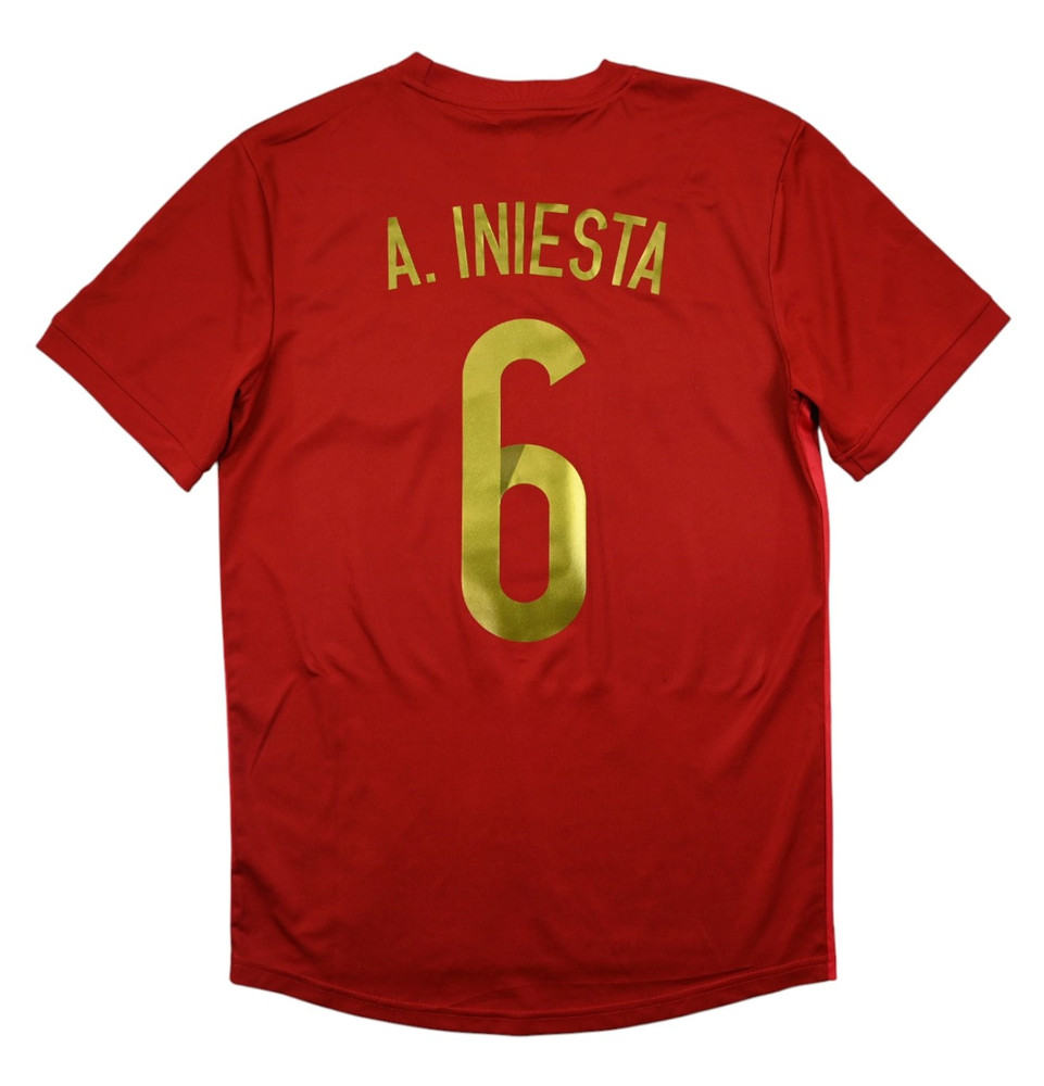 2013-15 SPAIN *A.INIESTA* SHIRT S