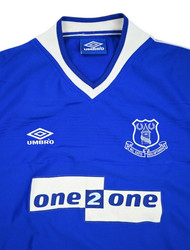2000-00 EVERTON FC *GASCOIGNE* SHIRT XL