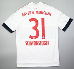 2015-16 BAYERN MUNCHEN *SCHWEINSTEIGER* SHIRT XL. BOYS