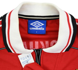 1998-00 MANCHESTER UNITED *BECKHAM* SHIRT XL. BOYS/S