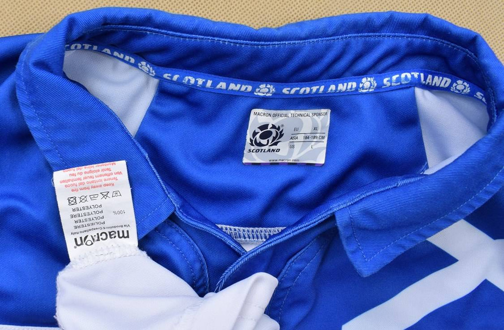 SCOTLAND RUGBY MACRON KOSZULKA XL