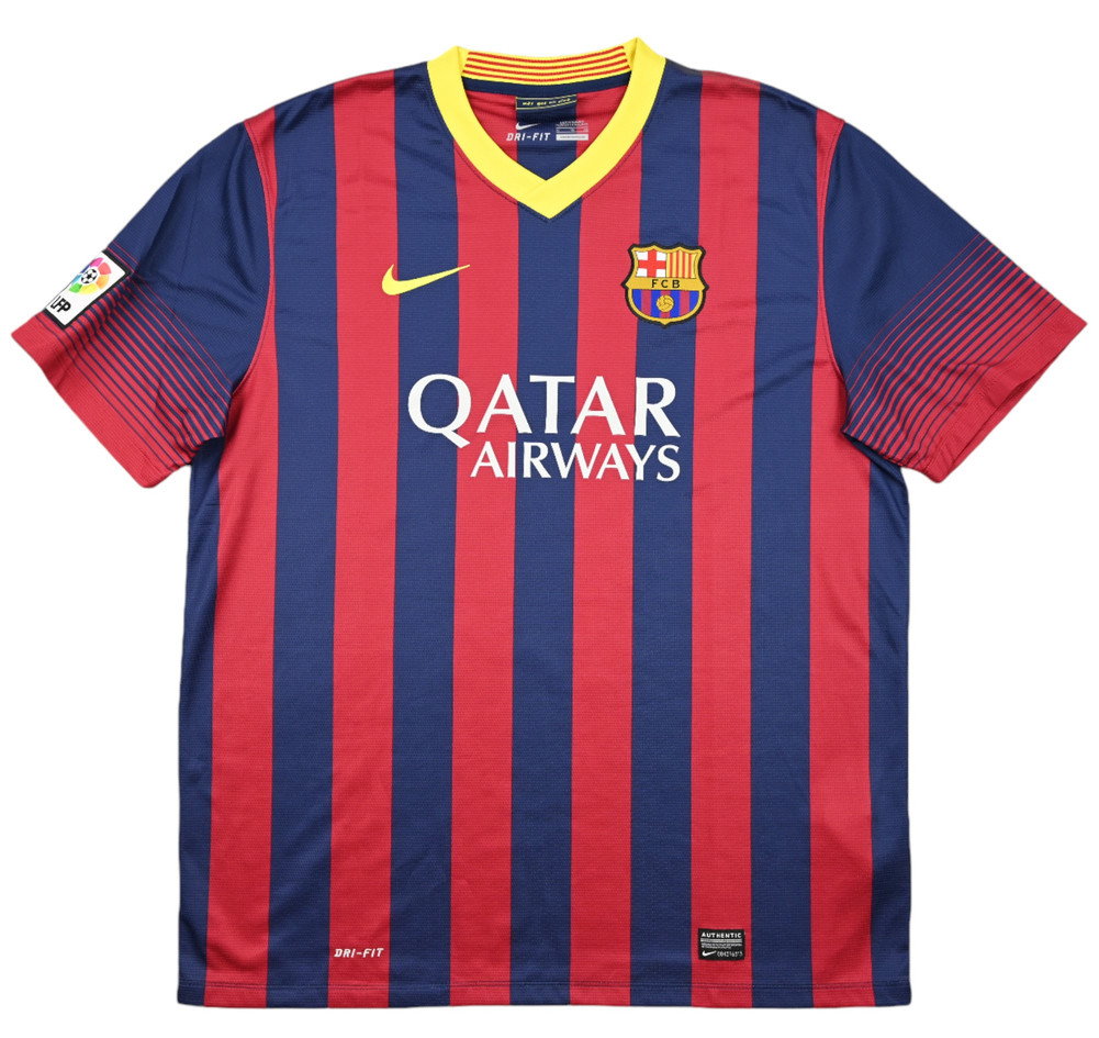 2013-14 FC BARCELONA *A. INIESTA* SHIRT XL