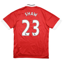 2015-16 MANCHESTER UNITED *SHAW* SHIRT M