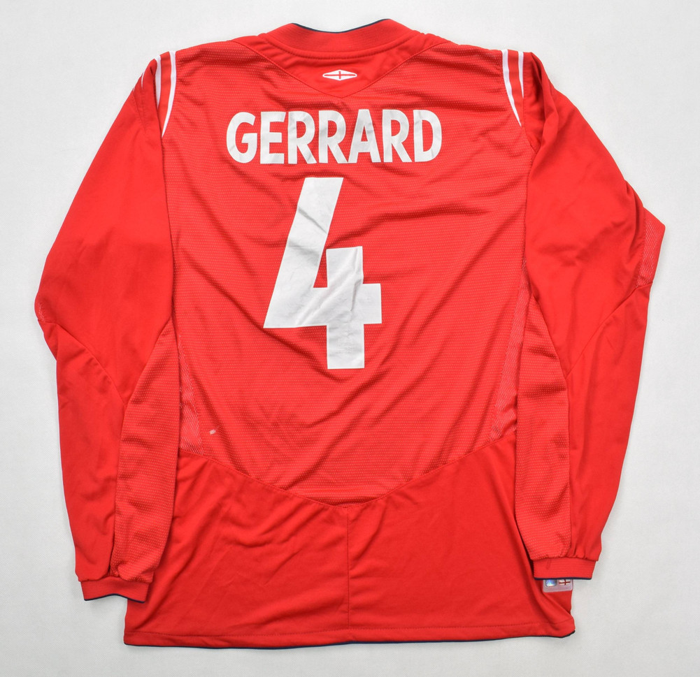 2004-06 ENGLAND *GERRARD* LONGSLEEVE SHIRT M