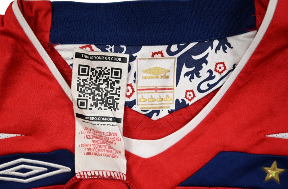 2008-10 ENGLAND *ROONEY* SHIRT L