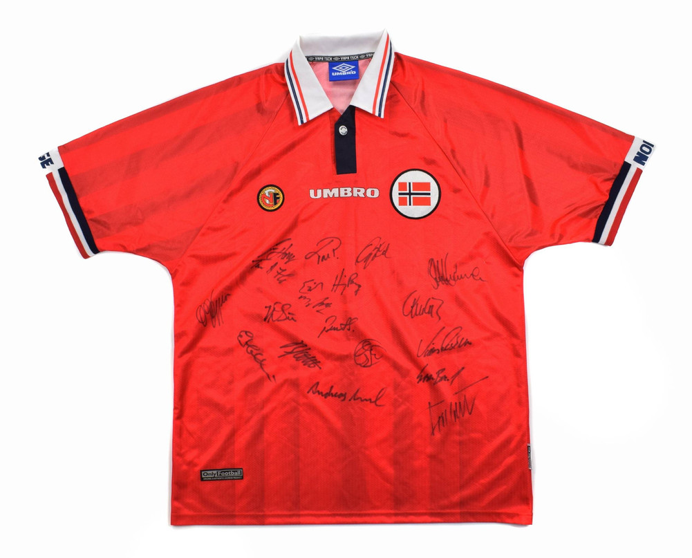 1998-00 NORWAY SHIRT XL Players Signatures