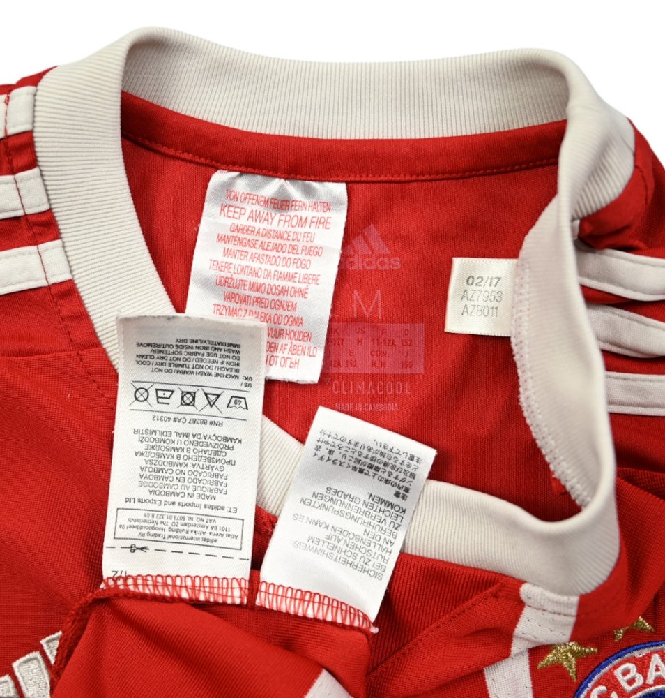 2017-18 BAYERN MUNCHEN *JAMES* LONGSLEEVE SHIRT M. BOYS