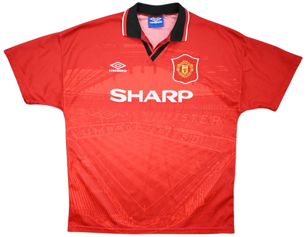 1994-96 MANCHESTER UNITED *CANTONA* SHIRT L