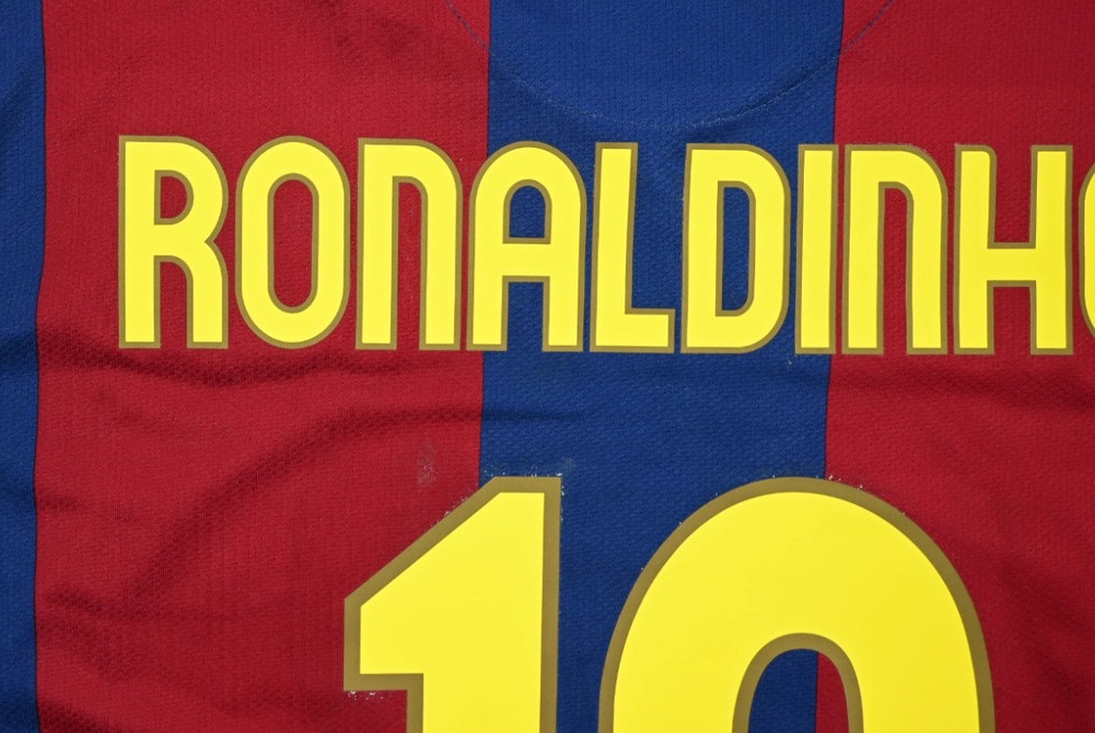 2007-08 BARCELONA *RONALDINHO* PLAYER ISSUE LONGSLEEVE SHIRTL