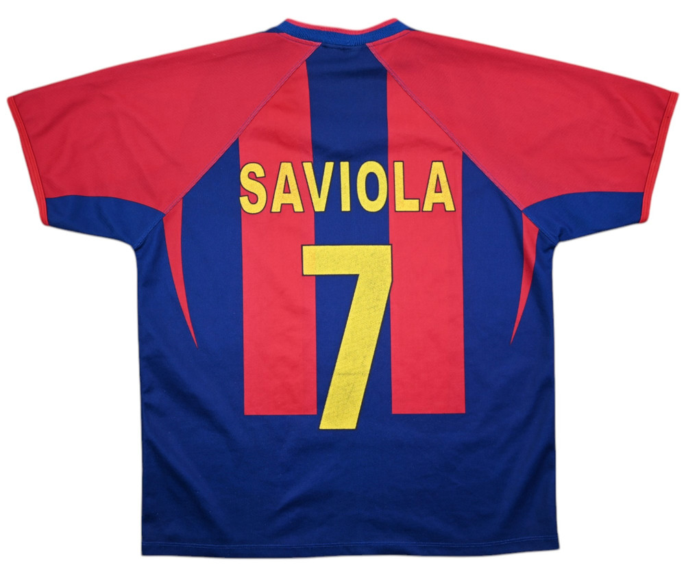 2002-03 FC BARCELONA *SAVIOLA* SHIRT L