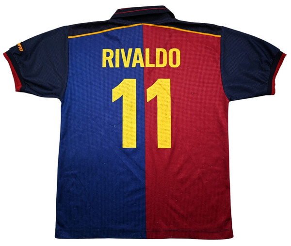 1999-00 BARCELONA *RIVALDO* SHIRT M