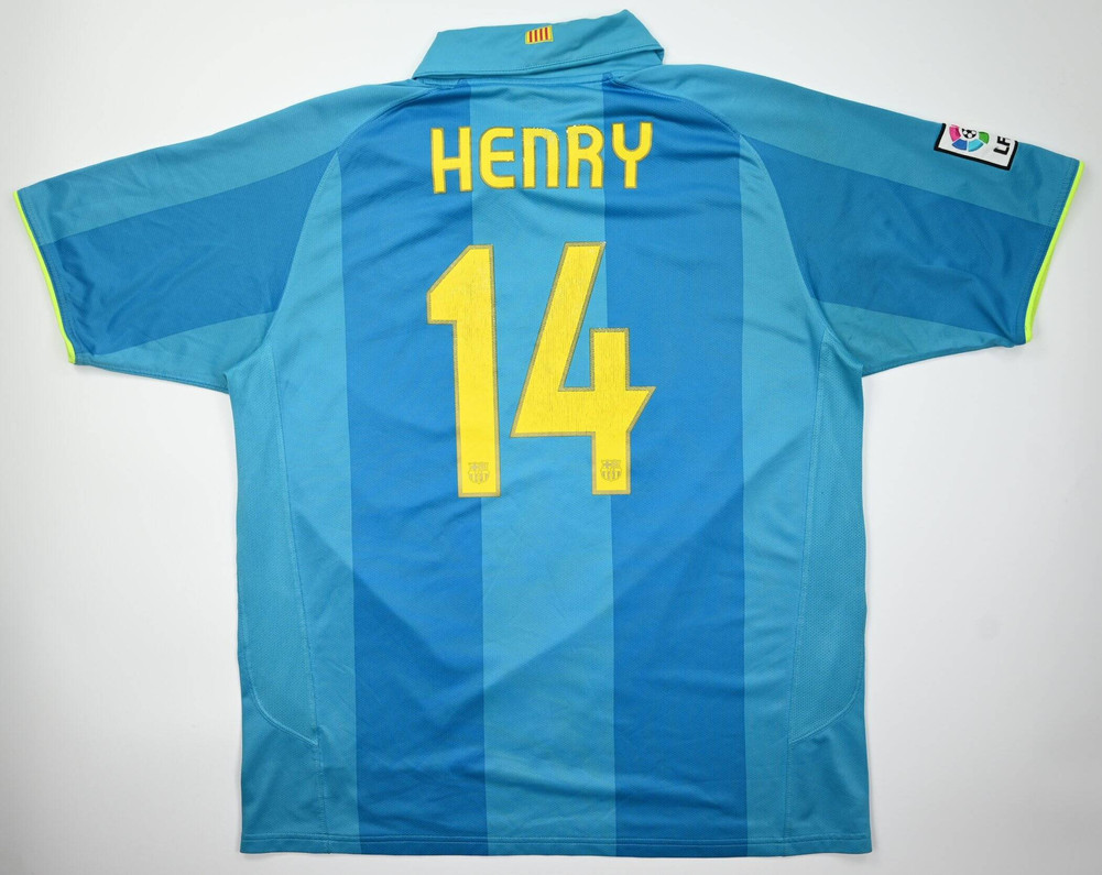 2007-09 FC BARCELONA *HENRY* SHIRT XL