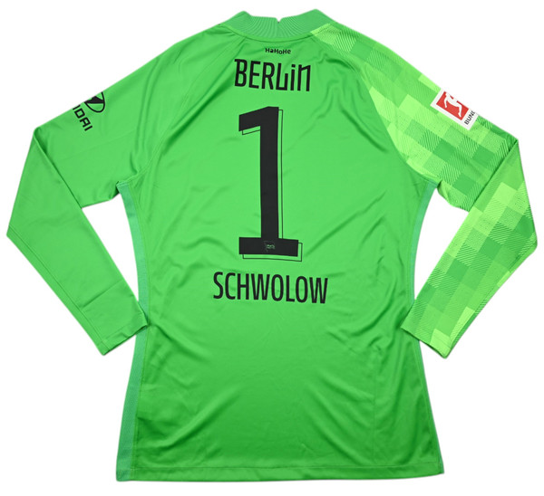 2018-19 HERTHA BERLIN *SCHWOLOW* GOALKEEPER MATCH PREPARED SHIRT XL
