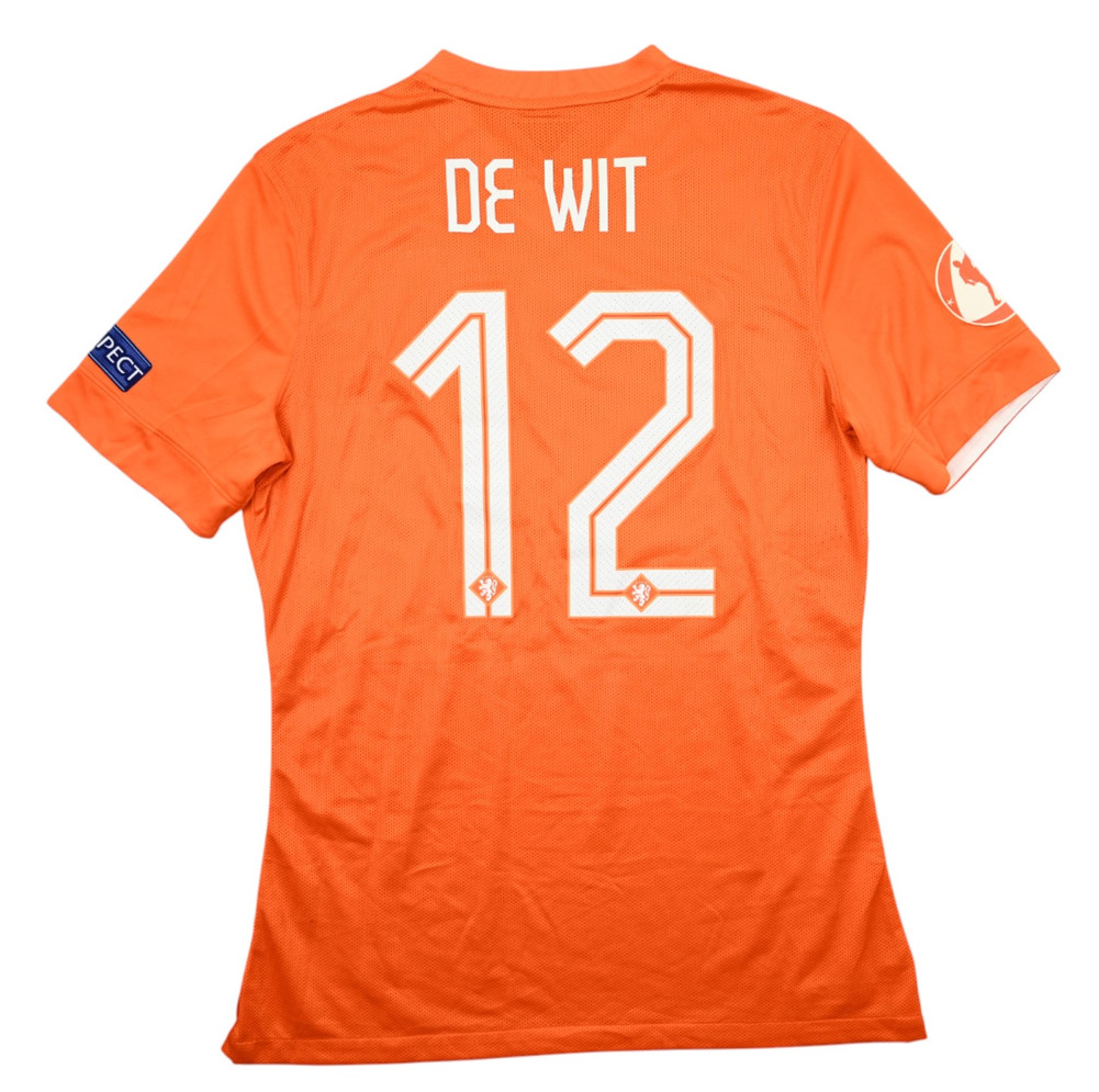 2014-15 NETHERLANDS * DE WIT* PLAYER ISSUE SHIRT L